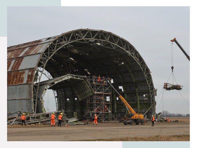Демонтаж ангаров в Каменске-Шахтинском