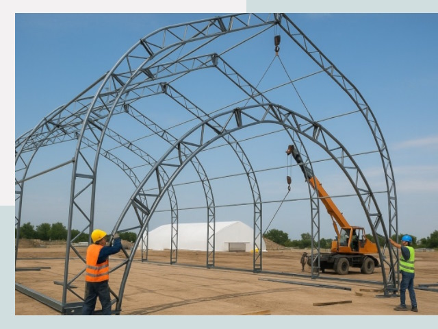 Монтаж ангаров в Каменске-Шахтинском от 618 руб. - Надежно и быстро